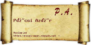 Pócsi Azár névjegykártya